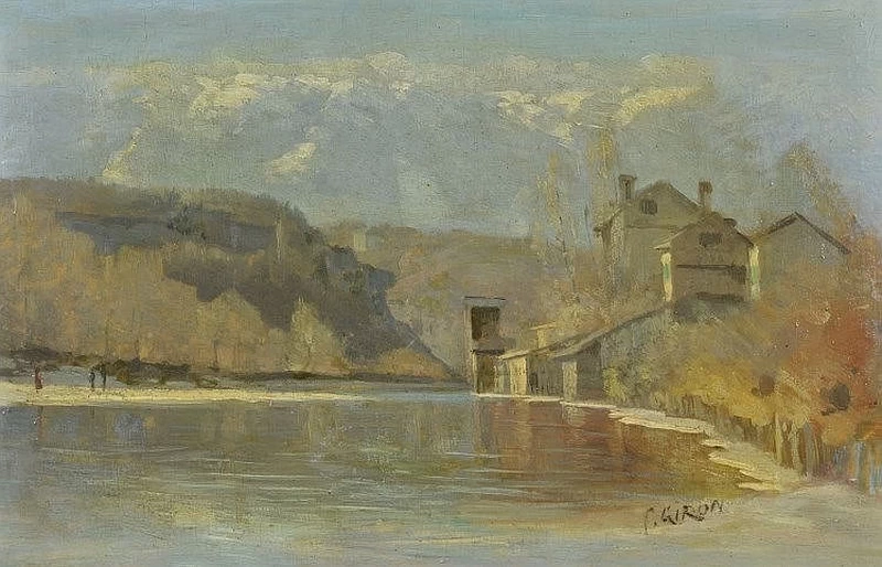 Charles Giron - Fiume in inverno